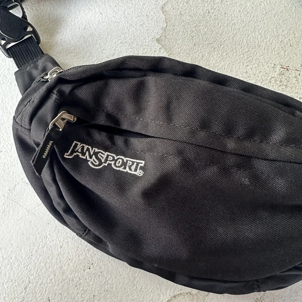 Vintage 90s Jansport Fanny Pack‎ Daypack Aztec Black USA